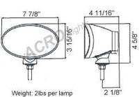 ACRO LIGHTS  7 7/8 OVAL